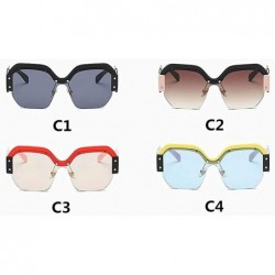 Aviator Women Vintage Sunglasses Retro Big Frame UV400 Eyewear Fashion Ladies - A - CW18SX6LE2Q $7.56