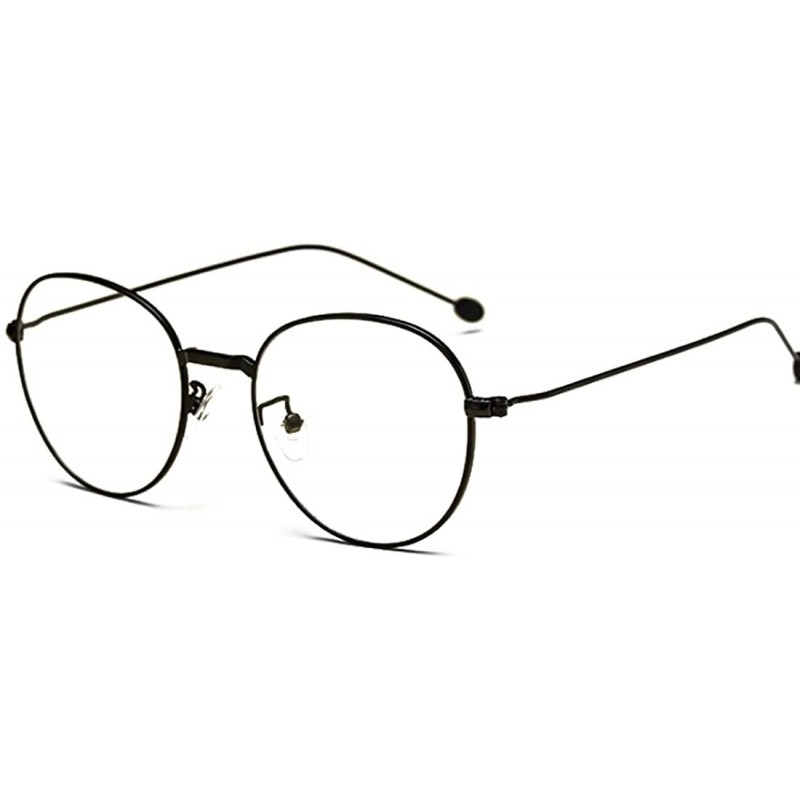 Man woman Nearsighted Glasses Retro Myopia Round Metal Glasses Frame ...