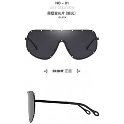 Shield Polarized Futuristic Cyclops Monoblock Oversize Shield Visor Shield Mirrored Sunglasses - Black - C818ODSGQ56 $25.29