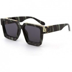 Square Square Sunglasses for Men Women Luxury Oversized Brand Designer UV400 Goggle Shades - CR196YTRIWM $25.04