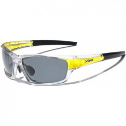 Wrap Polarized Wrap Around Fishing Driving Cycling Golf Sunglasses - Clear - Yellow - CX11OXKM4NB $8.17