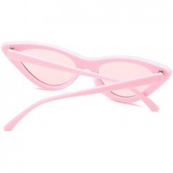 Cat Eye Women Girls Summer UV Protection Cat Eyes Sunglasses Mirrored Flat Lenses Eyeglasses - Pink - C018RKX35UD $10.13