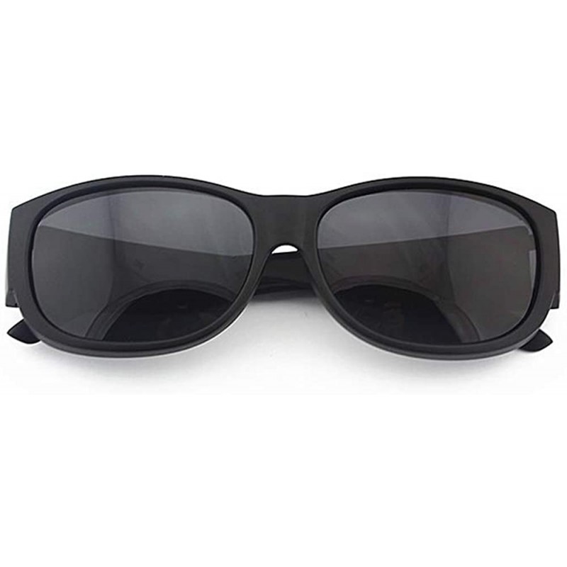 Sport Polarized Sports Fitover Sunglasses for Women Men-UV protection - Sand Black/Grey - C018QIQAT5O $13.37