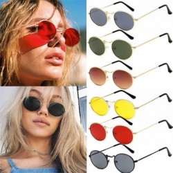 Oval Clearance Glasses Fashion Vintage Sunglasses - E - CC18OMTY2X9 $6.83