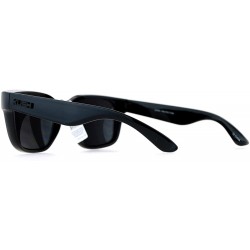 Oversized Mens All Black Gangster Oversize Horn Rim Cholo Sunglasses - Shiny Black 7040 - CK12MWA0246 $9.38