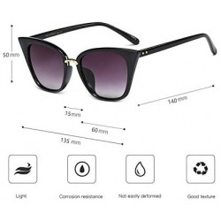 Cat Eye Classic Sunglasses Polarized Protection - Silver - CA19849EY6Q $14.37