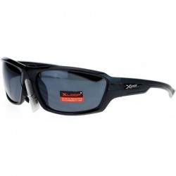 Rectangular Mirrored Mirror Lens Matte Plastic Classic Oval Rectangular Sport Sunglasses - Black - CJ11ZKXKZT5 $19.30