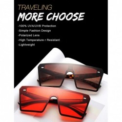 Oversized Unisex Polarized Sunglasses Oversized Fashion Shades For Men/Women - Large Black Frame + Silver Lens - C718X7TTD6L ...