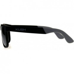 Sport Polarized Kush Mens Rectangular Color Mirror Lens Sport Horn Rim Sunglasses - Black Grey Mirror - CV18DKTEKYL $10.48