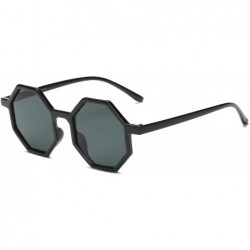 Goggle Women Geometric Round Funky Hipster Fashion Sunglasses - Black - CF18WU4DZC4 $15.65