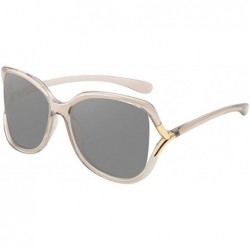 Oversized Oversized Polarized Sunglasses for Women TR90 Fashion Designer Shades - Coffee Frame / Gray Lens - CB196EET6D9 $34.99