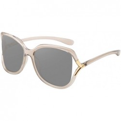 Oversized Oversized Polarized Sunglasses for Women TR90 Fashion Designer Shades - Coffee Frame / Gray Lens - CB196EET6D9 $32.46