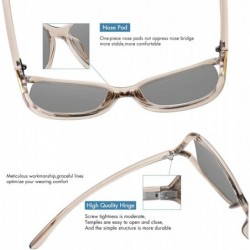 Oversized Oversized Polarized Sunglasses for Women TR90 Fashion Designer Shades - Coffee Frame / Gray Lens - CB196EET6D9 $15.18