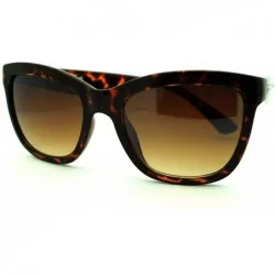 Square Square Cateye Sunglasses Womens Chic Modern Fashion Shades - Tortoise - CZ11E9RWJLZ $20.31