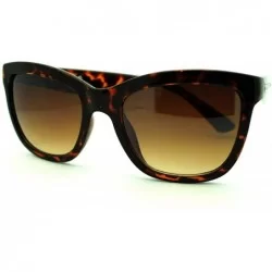 Square Square Cateye Sunglasses Womens Chic Modern Fashion Shades - Tortoise - CZ11E9RWJLZ $7.91