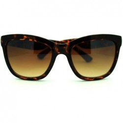 Square Square Cateye Sunglasses Womens Chic Modern Fashion Shades - Tortoise - CZ11E9RWJLZ $7.91