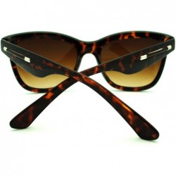 Square Square Cateye Sunglasses Womens Chic Modern Fashion Shades - Tortoise - CZ11E9RWJLZ $7.91