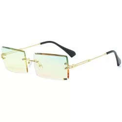 Square Rimless Square Sunglasses-Photochromic Polarized Sun Glasses Fashion For Women - F - C8190ECZKA0 $60.47