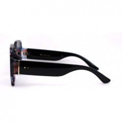 Oversized Womens Oversize Rectangular Butterfly Chic Designer Sunglasses - Purple Flower Smoke - CA193MZ59GS $15.45