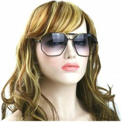 Rimless unisex rectangular sunglasses special metal bridge - Black - CB12IN2QUJ3 $22.12