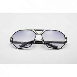 Rimless unisex rectangular sunglasses special metal bridge - Black - CB12IN2QUJ3 $22.12