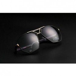 Rimless unisex rectangular sunglasses special metal bridge - Black - CB12IN2QUJ3 $22.12