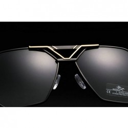 Rimless unisex rectangular sunglasses special metal bridge - Black - CB12IN2QUJ3 $22.12