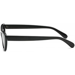 Oval Fashion Oval Round Retro Sun glasses Color Plastic Lenses Sunglasses - Black Gray - CL18NOAMQC8 $8.04