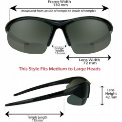 Wrap Polarized Bifocal Sunglasses Men Women Anti Glare Lens Snug Wraparound - Smoke - CA11BI1YIT1 $38.35