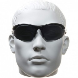 Wrap Polarized Bifocal Sunglasses Men Women Anti Glare Lens Snug Wraparound - Smoke - CA11BI1YIT1 $38.35