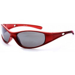 Sport Full Framed Outdoors Sports Sunglasses UV400 - Red Black - C212KW90DZR $8.33