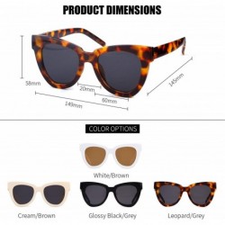 Goggle Retro Vintage Cateye Women Sunglasses Oversized Frame Black Lens Glasses - Tortoise Frame/Grey Lens - CQ18XWZYMA8 $13.92