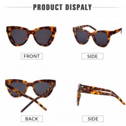 Goggle Retro Vintage Cateye Women Sunglasses Oversized Frame Black Lens Glasses - Tortoise Frame/Grey Lens - CQ18XWZYMA8 $13.92