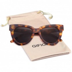 Goggle Retro Vintage Cateye Women Sunglasses Oversized Frame Black Lens Glasses - Tortoise Frame/Grey Lens - CQ18XWZYMA8 $13.92