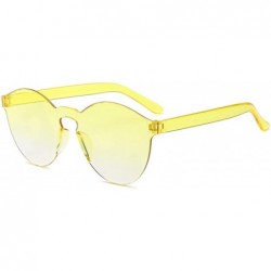 Oval Fashion Women Flat Sunglasses Luxury Sun Glasses Eyewear Candy Color Mirror UV400 Oculos De Sol - Transparent - CT19859X...