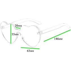 Rimless Heart Shape Frameless Glasses(Transparent) - Transparent - C518AKCHLO7 $7.91