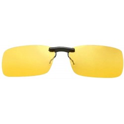 Rimless Clip on Polarised Sunglasses UV400 Fit over Prescription Eyeglasses - Yellow - CP18RD6E58M $10.25