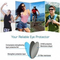 Rectangular Polarized Sports Sunglasses for Men Women Baseball Cycling Fishing Golf Durable Frame - Blue - CY18D2L44QQ $26.57