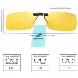 Rimless Clip on Polarised Sunglasses UV400 Fit over Prescription Eyeglasses - Yellow - CP18RD6E58M $10.25