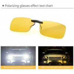 Rimless Clip on Polarised Sunglasses UV400 Fit over Prescription Eyeglasses - Yellow - CP18RD6E58M $10.25