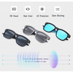 Rectangular Polarized Sports Sunglasses for Men Women Baseball Cycling Fishing Golf Durable Frame - Blue - CY18D2L44QQ $26.57