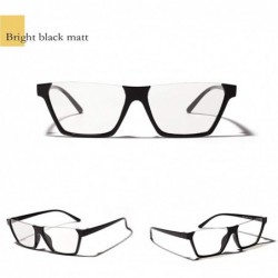 Semi-rimless Semi Rimless Sunglasses Vintage Square Clear Sunglasses for Women Men Hip Hop Sunglasses - Black-white - C618UXN...