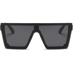 Goggle Oversized Womens Sunglasses Fashion Sun Glasses Big Frame Windproof Shades Men Flat Top Driving Goggles UV400 - 4 - CV...
