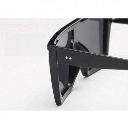 Goggle Oversized Womens Sunglasses Fashion Sun Glasses Big Frame Windproof Shades Men Flat Top Driving Goggles UV400 - 4 - CV...