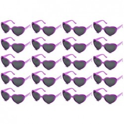 Oversized 10 Packs Neon Colors Wholesale Heart Sunglasses - 20 Packs Purple - CT18G0SKS0S $52.42