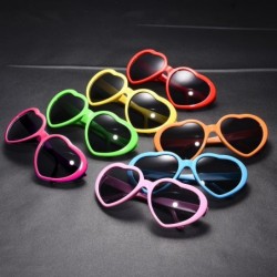 Oversized 10 Packs Neon Colors Wholesale Heart Sunglasses - 20 Packs Purple - CT18G0SKS0S $28.97