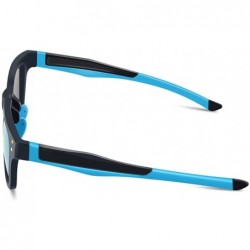 Rectangular Polarized Sports Sunglasses for Men Women Baseball Cycling Fishing Golf Durable Frame - Blue - CY18D2L44QQ $26.57