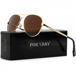 Aviator Polarized Small Aviator Sunglasses for Adult Small Face and Junior- 100% UV400 Protection- 52mm - CN199AZHTYD $10.81