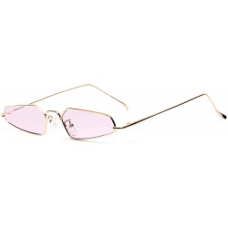 Square Vintage Narrow Sunglasses Rectangle Glasses - Purple - CG18NUUHT3Z $21.38