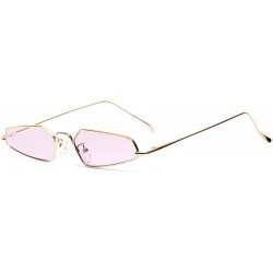 Square Vintage Narrow Sunglasses Rectangle Glasses - Purple - CG18NUUHT3Z $10.55